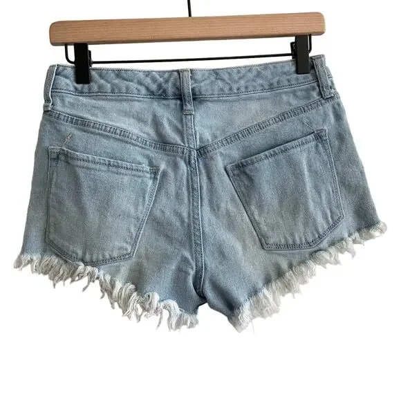 Mossimo Size 4/27 High Rise Embroidered Shorts - Picture 2 of 9